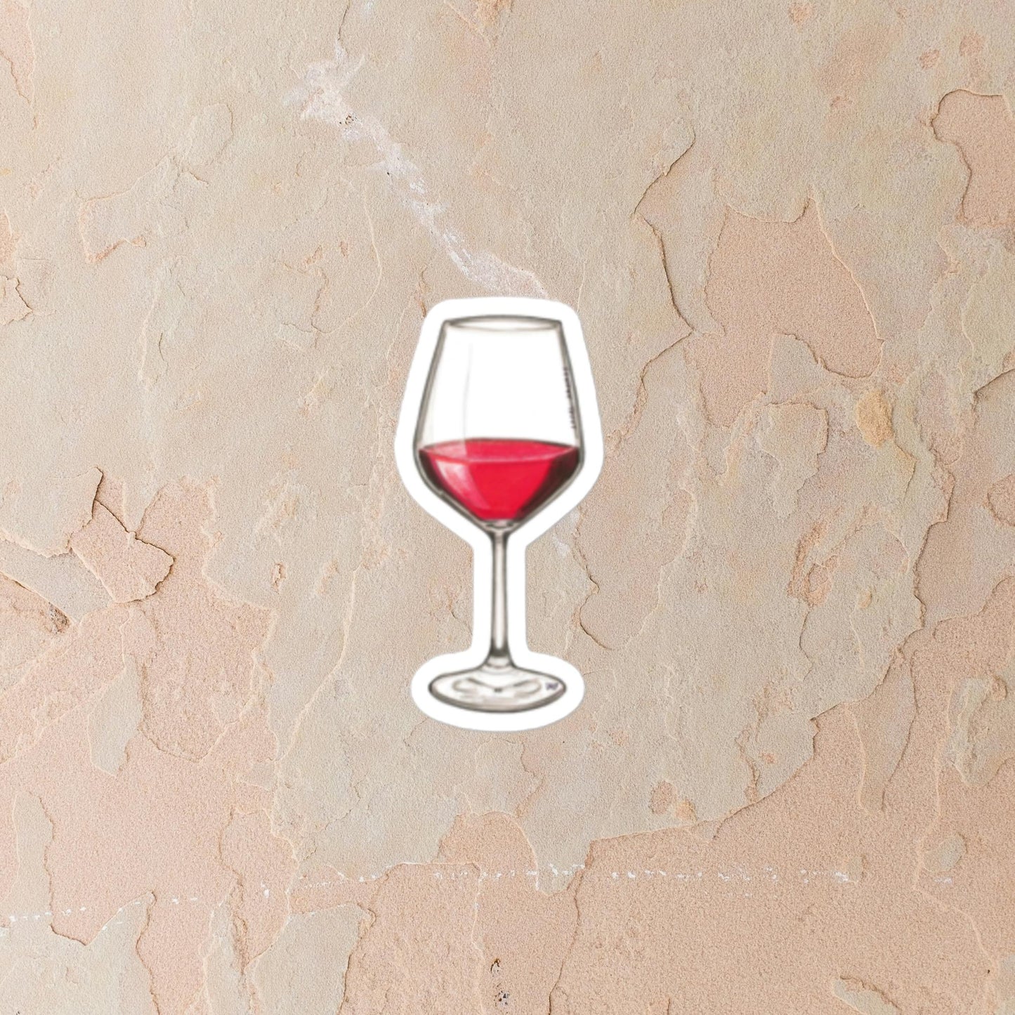 The Red Wine Glass Sticker