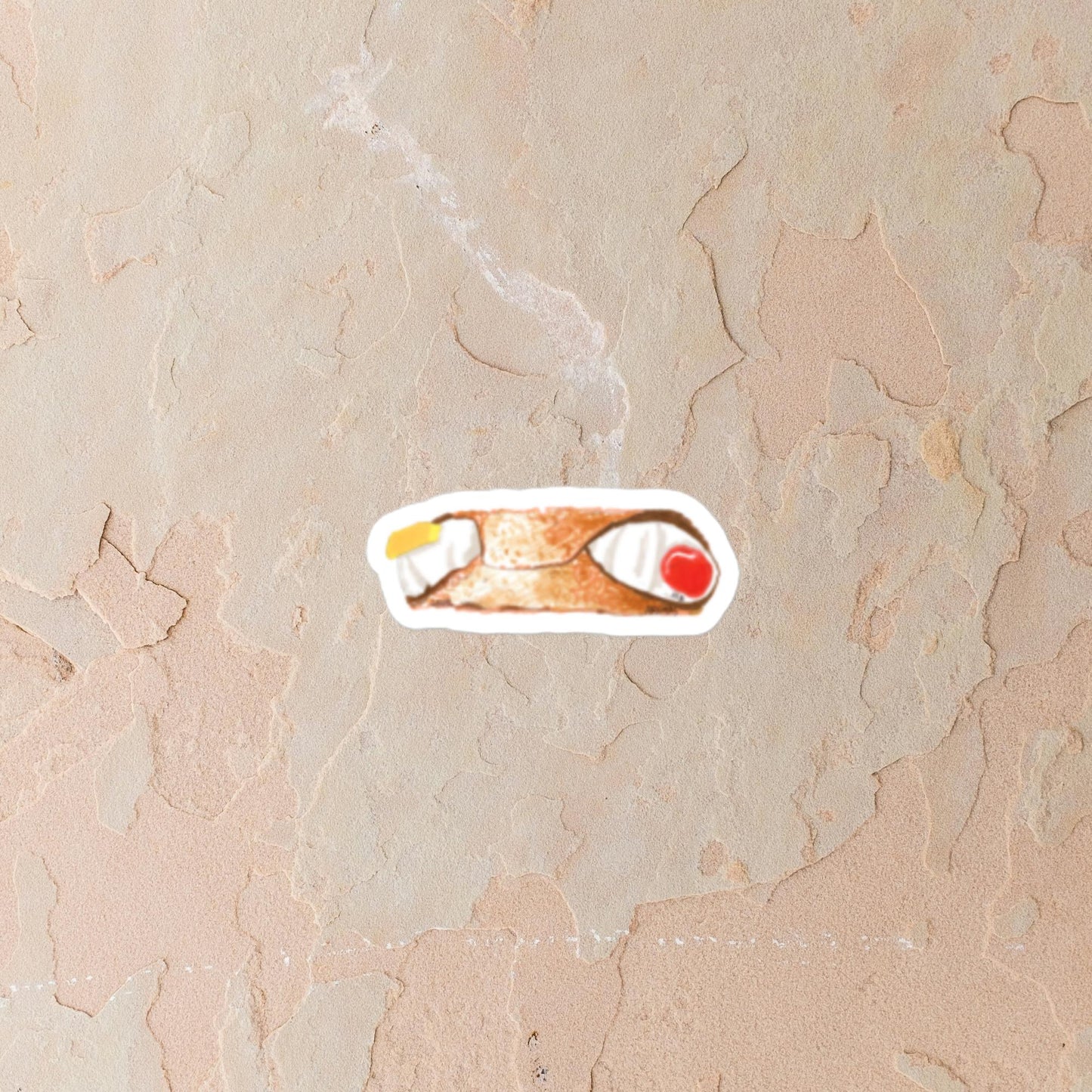 Cannoli with Cherry Sticker | Adesivo Cannolo con Ciliegia