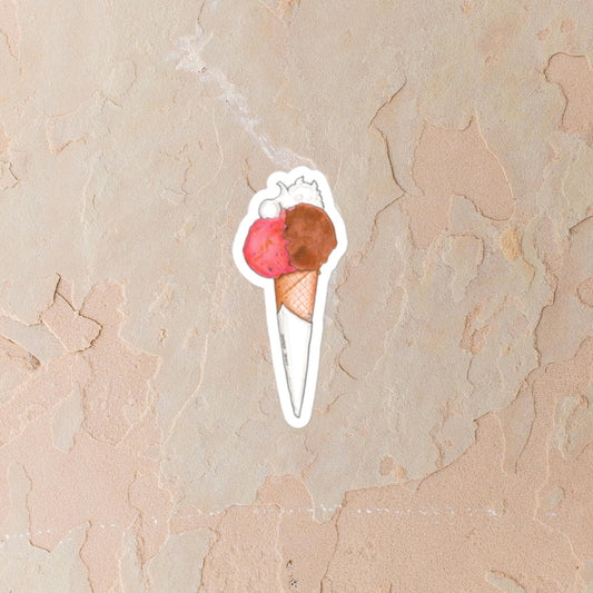 Strawberry & Chocolate Gelato Sticker | Adesivo Gelato Fragola e Cioccolato