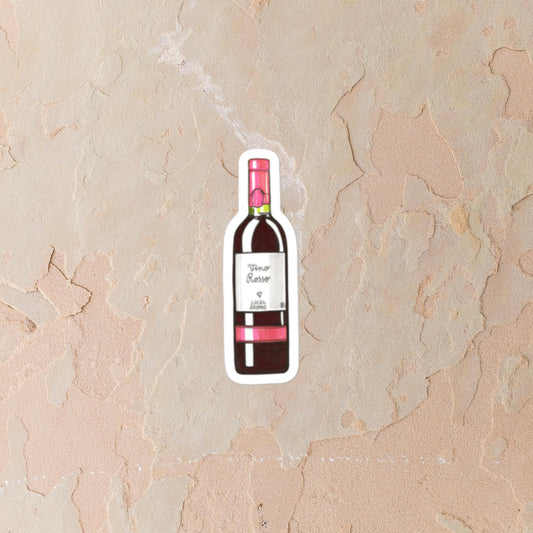 The Red Wine Bottle Sticker