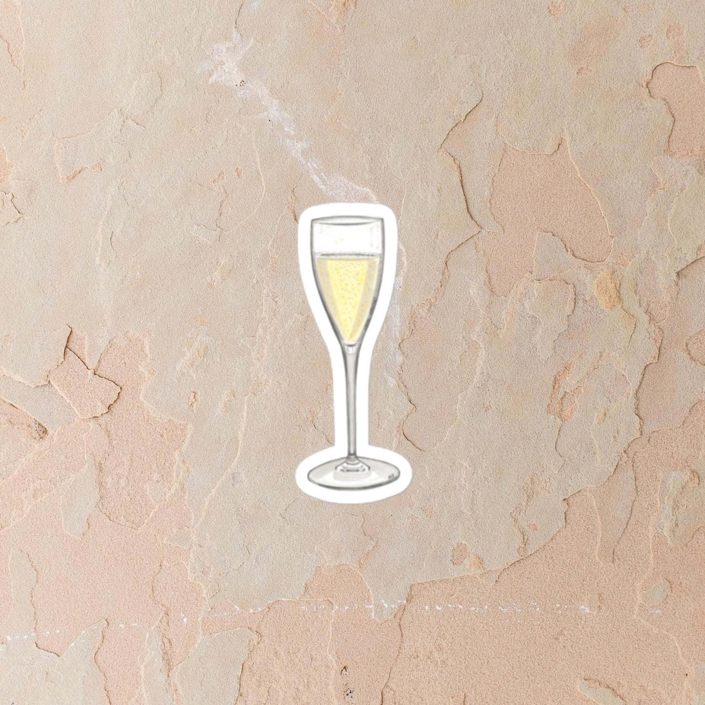 The Prosecco Glass Sticker