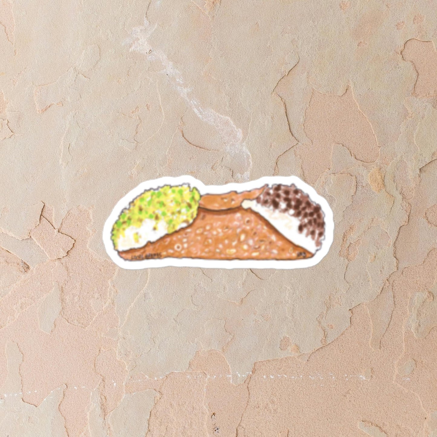 Cannoli with Chocolate Sticker | Adesivo Cannolo con Cioccolato