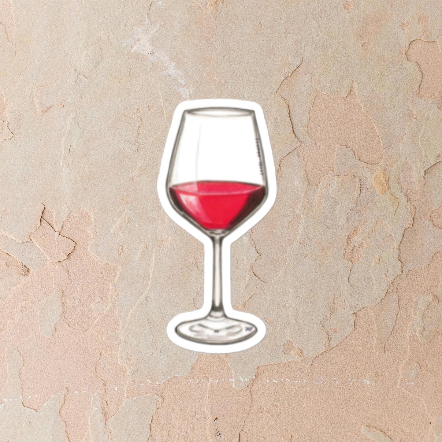 The Red Wine Glass Sticker