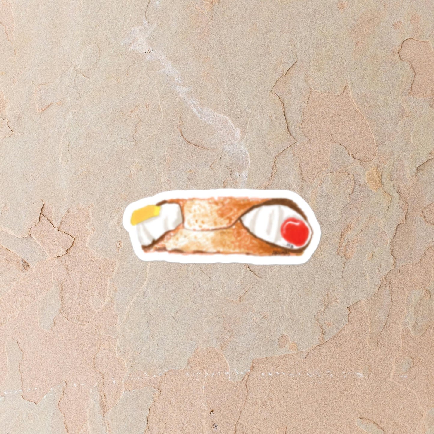 Cannoli with Cherry Sticker | Adesivo Cannolo con Ciliegia