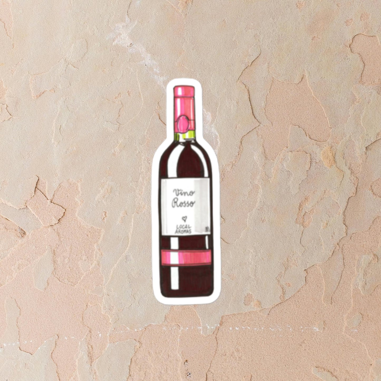 The Red Wine Bottle Sticker