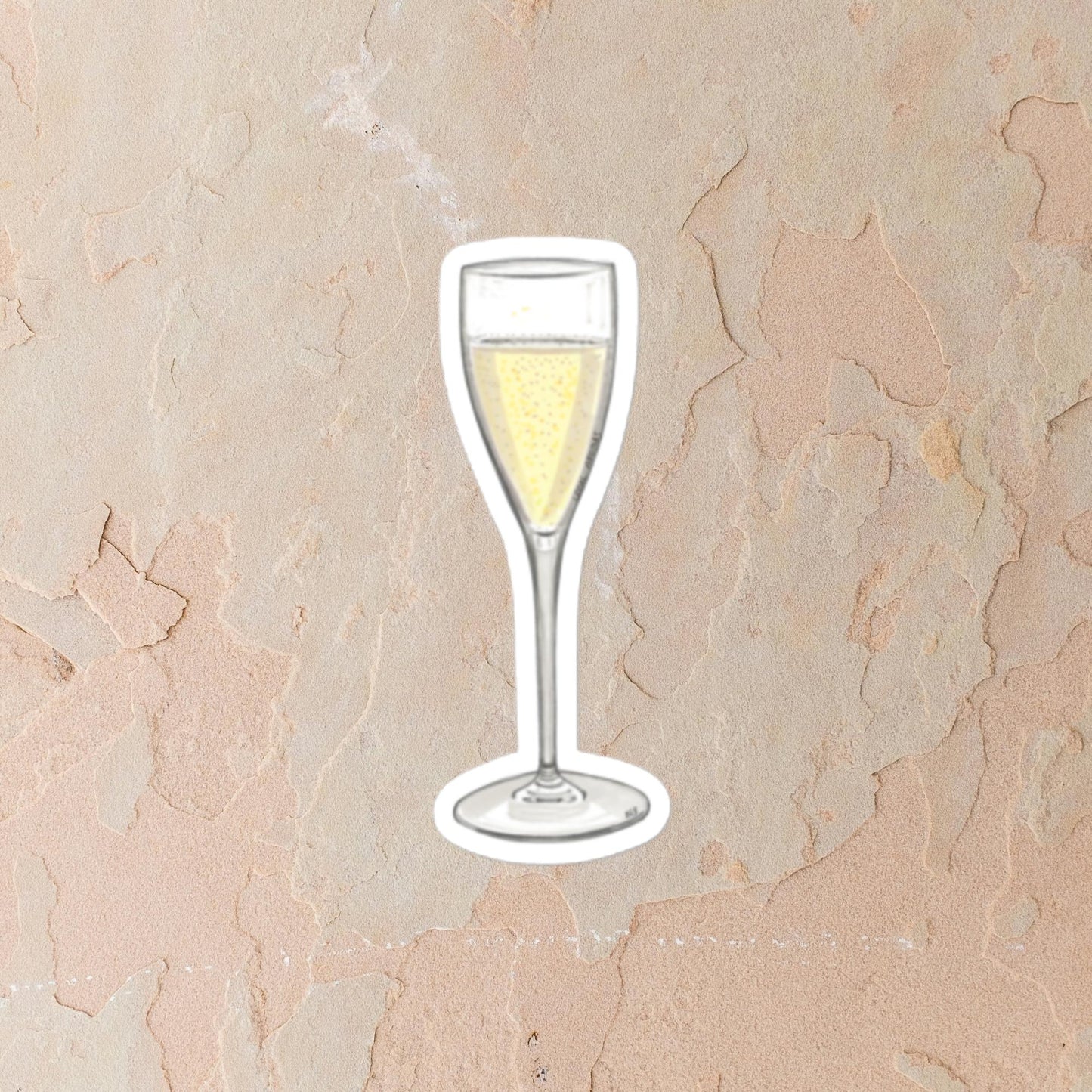 The Prosecco Glass Sticker