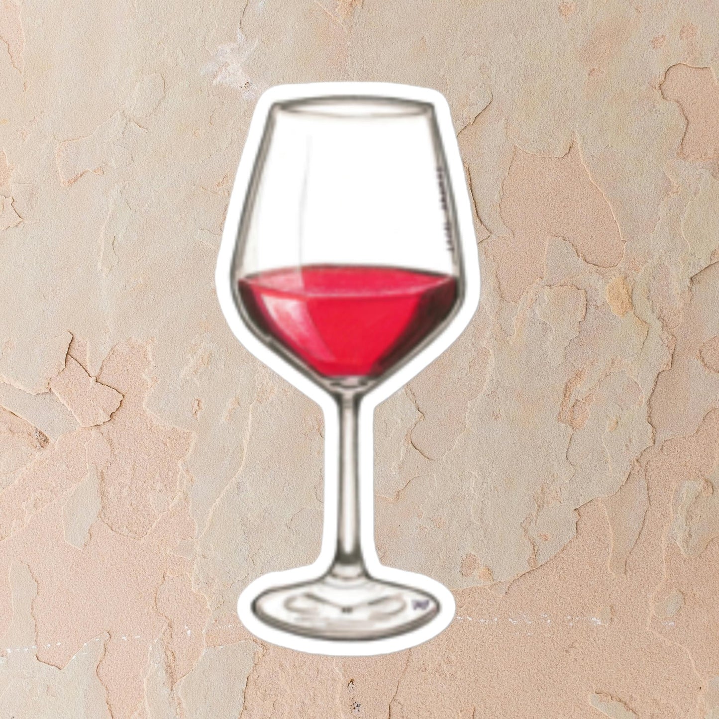 The Red Wine Glass Sticker