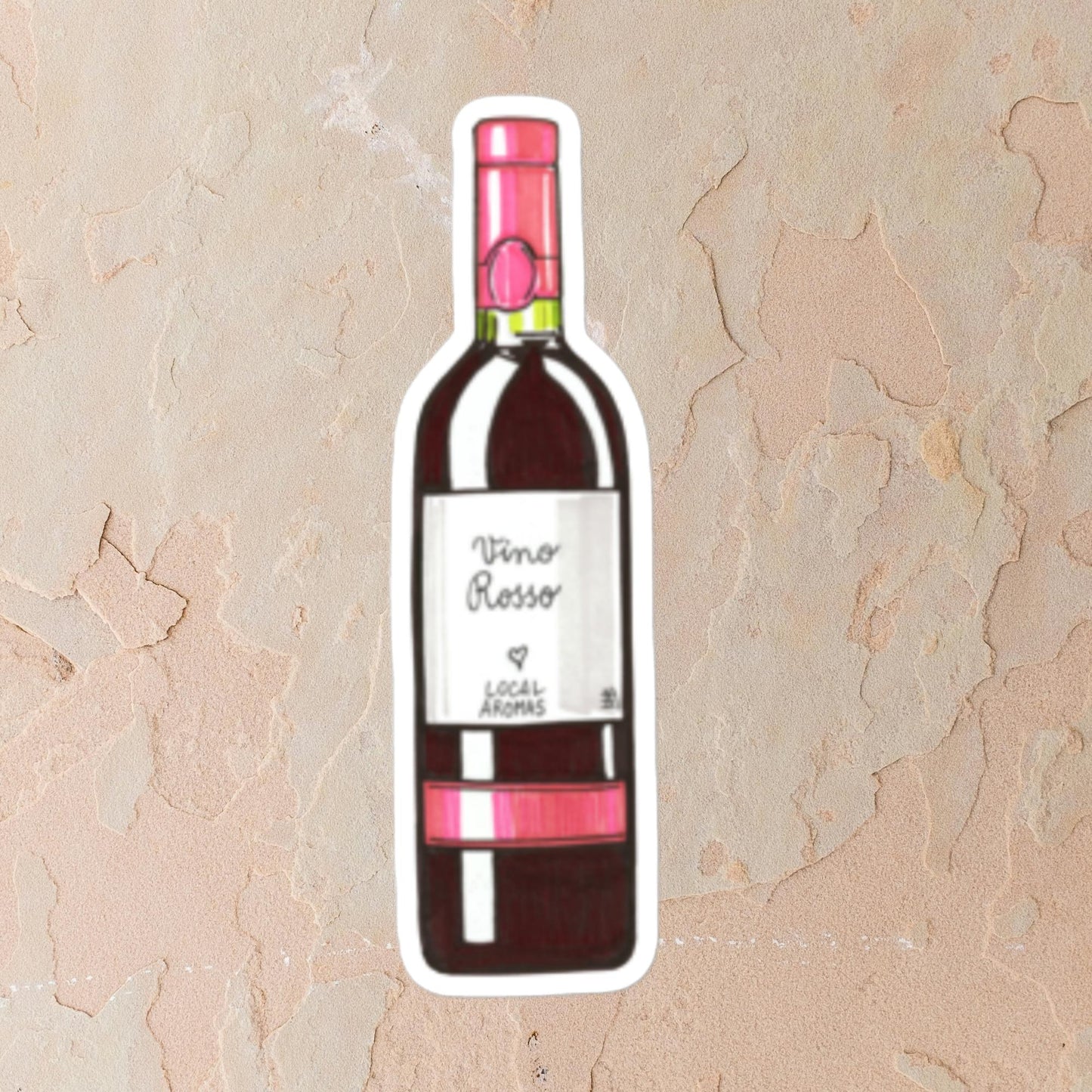 The Red Wine Bottle Sticker