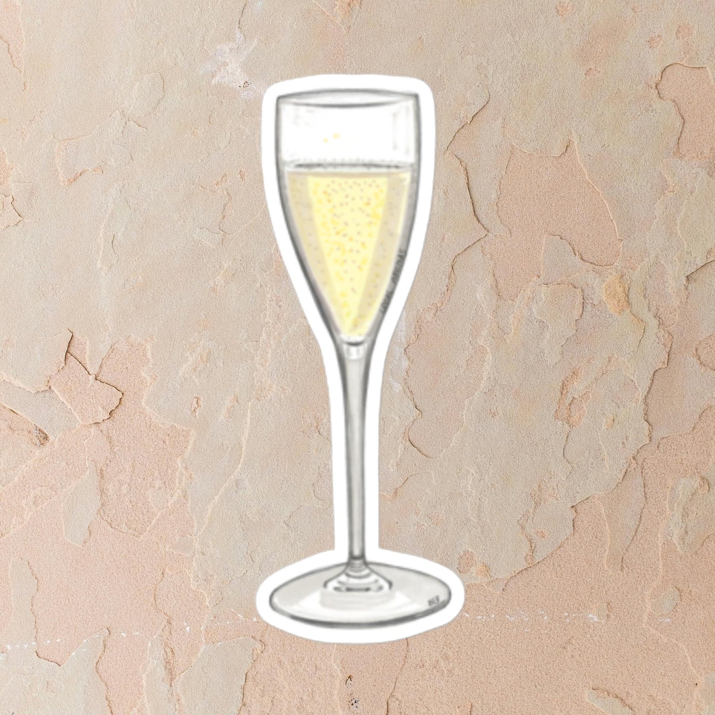 The Prosecco Glass Sticker