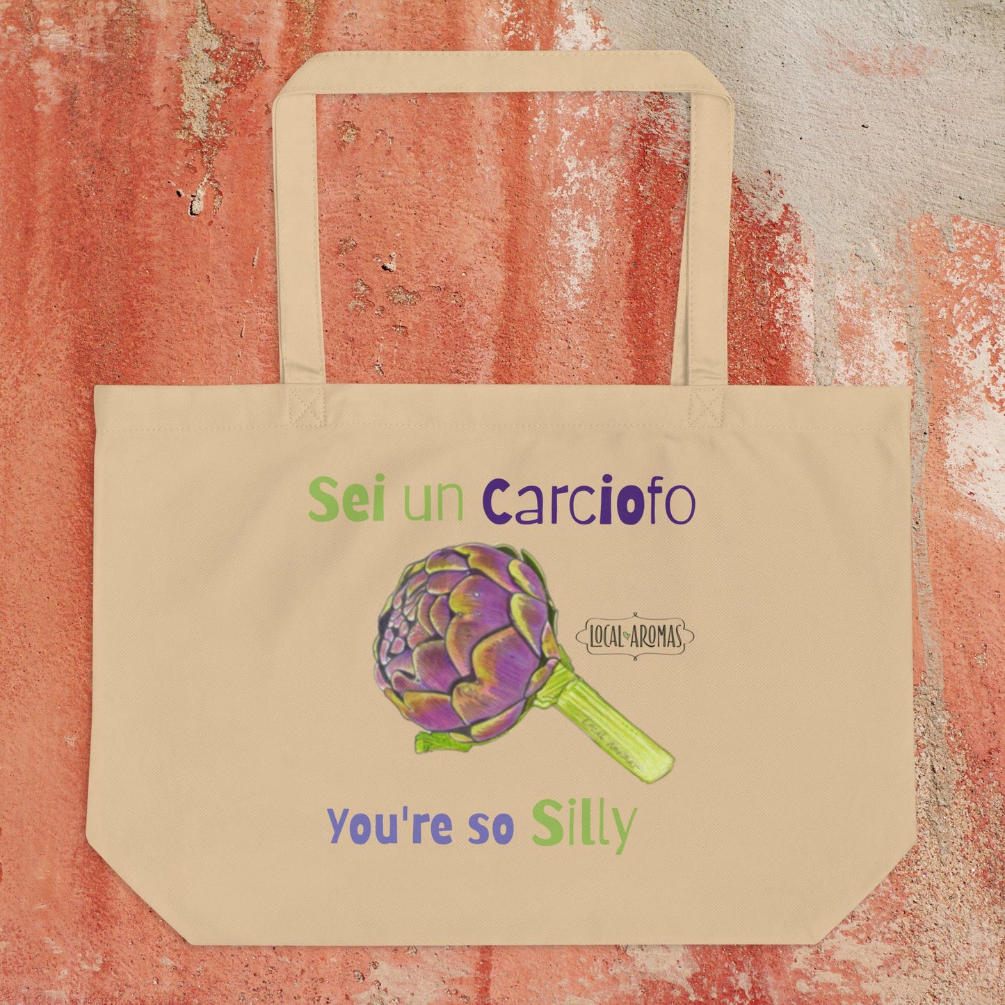 Sei un Carciofo | Large Tote Bag in Italian-English | Borsa Shopper Grande in Italiano-Inglese